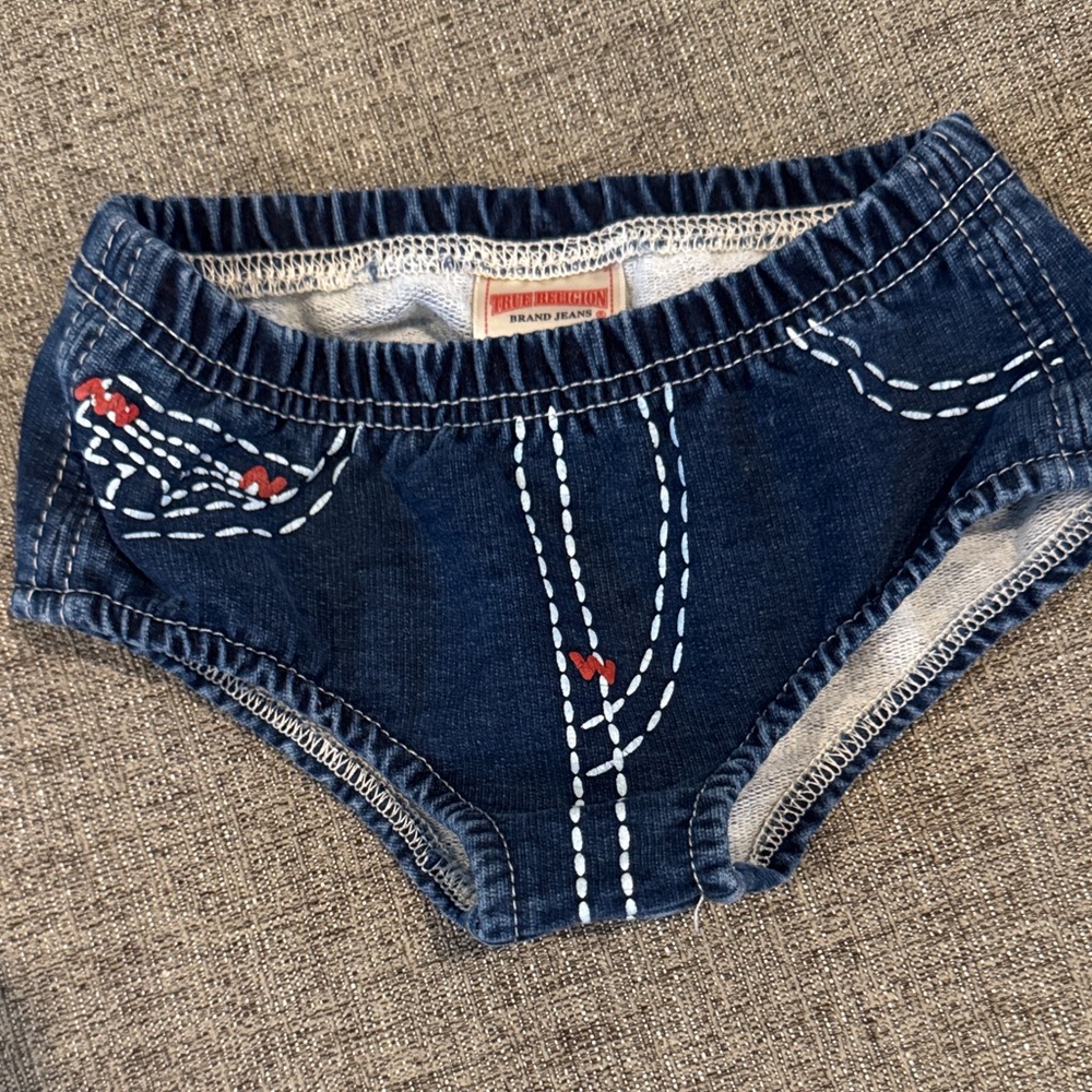 True Religion Kids Dark Blue Denim Shorts